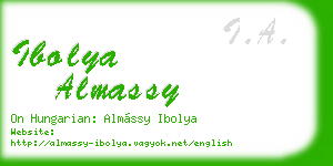 ibolya almassy business card